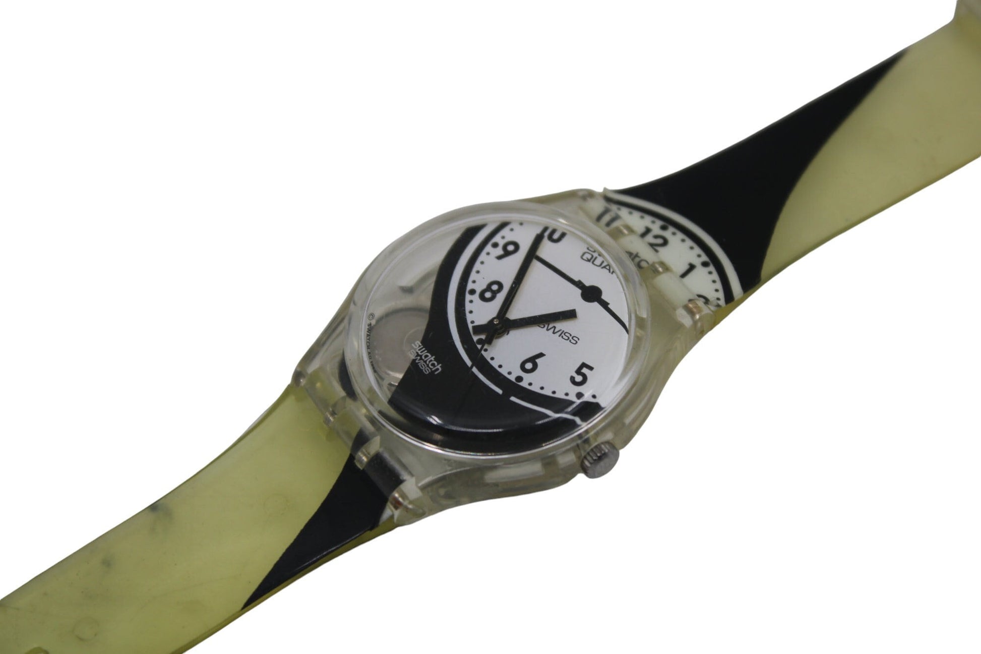Vintage Gents Swatch 'Side', GK252, NO box, In Very Good, Used Condition, working 100%, Original Strap