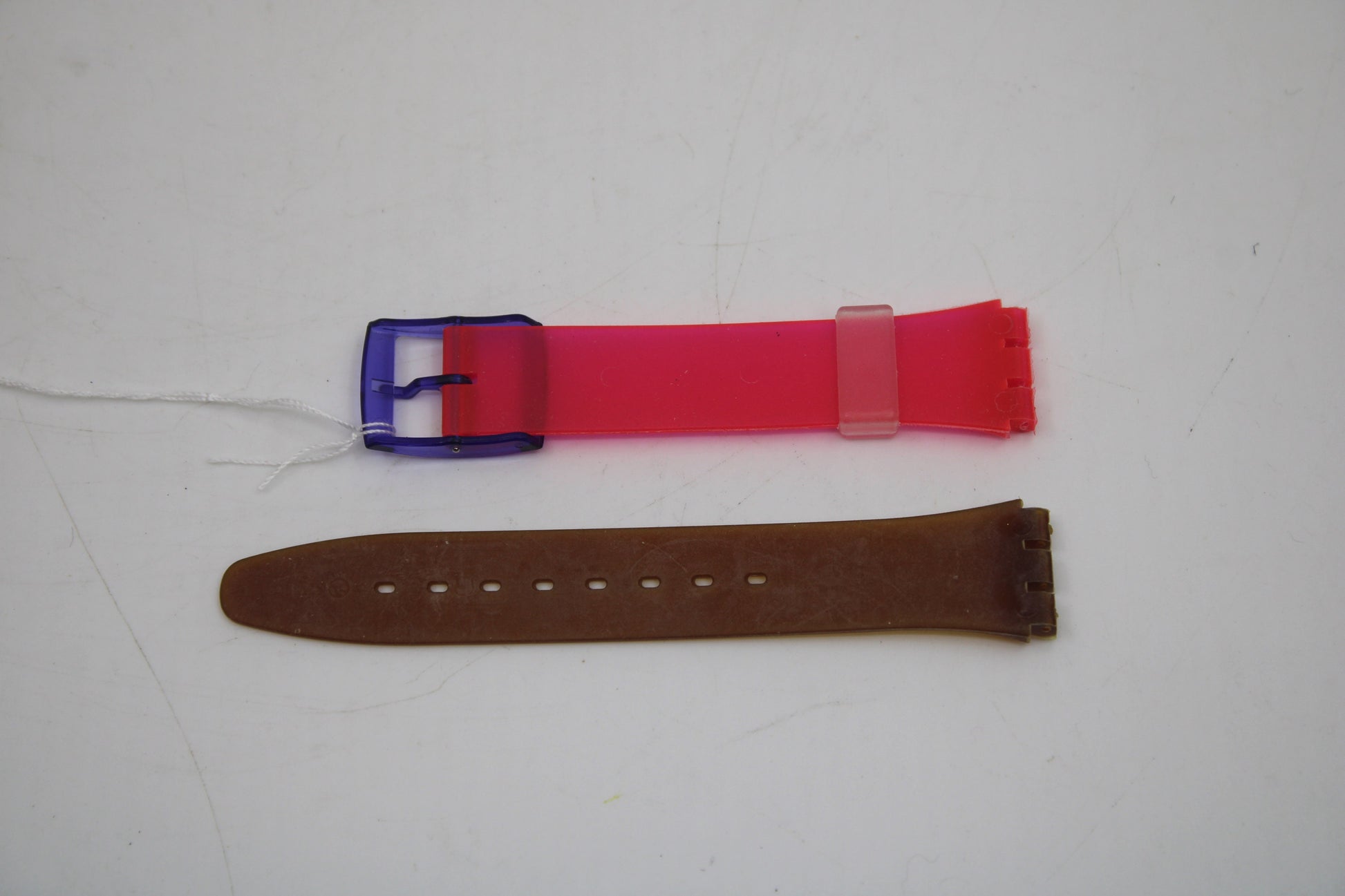 Vintage Swatch Strap, 'Pink Avis', US Version, GV105, 17mm, Gents, New Old Stock, READ Description