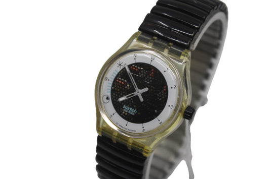 1997 Vintage Musicall Gents Swatch 'Time to Cook' SLK114, by Peter Gabriel, in good condition, working 100%, non-original strap