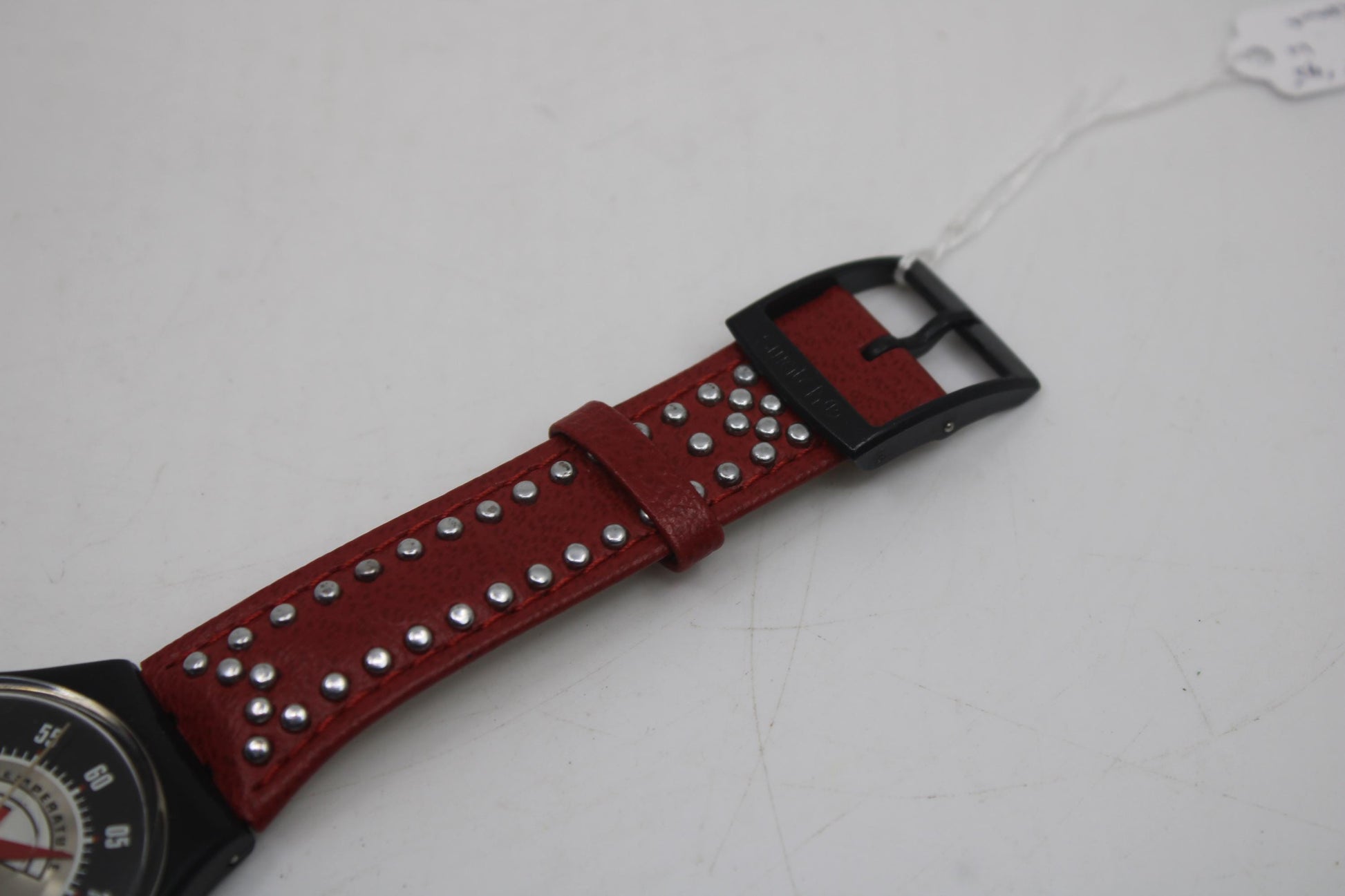 1995 Swatch Gents 'Red Flame' GB418, 100% working, Very Nice Used condition with the original strap