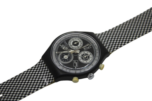 Vintage Gents Chrono Swatch 'Unlimited' SCB116, Near Mint Condition, with the original strap, working 100%