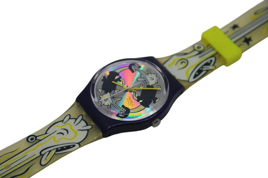 Swatch, Gents, 'Twitch Twins', GN168, Near MINT, very good Condition, 100% working, original undamaged strap