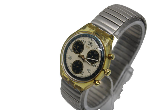 1995 Early 'Business Class' vintage Gents Chrono Swatch SCK109, Used Condition, with a new strap