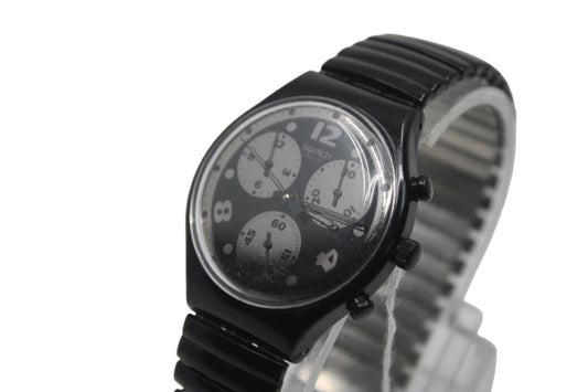 1993 'Moon Shadow' vintage Gents Chrono Swatch SCB110, in a nice, used Condition, clock working 100%
