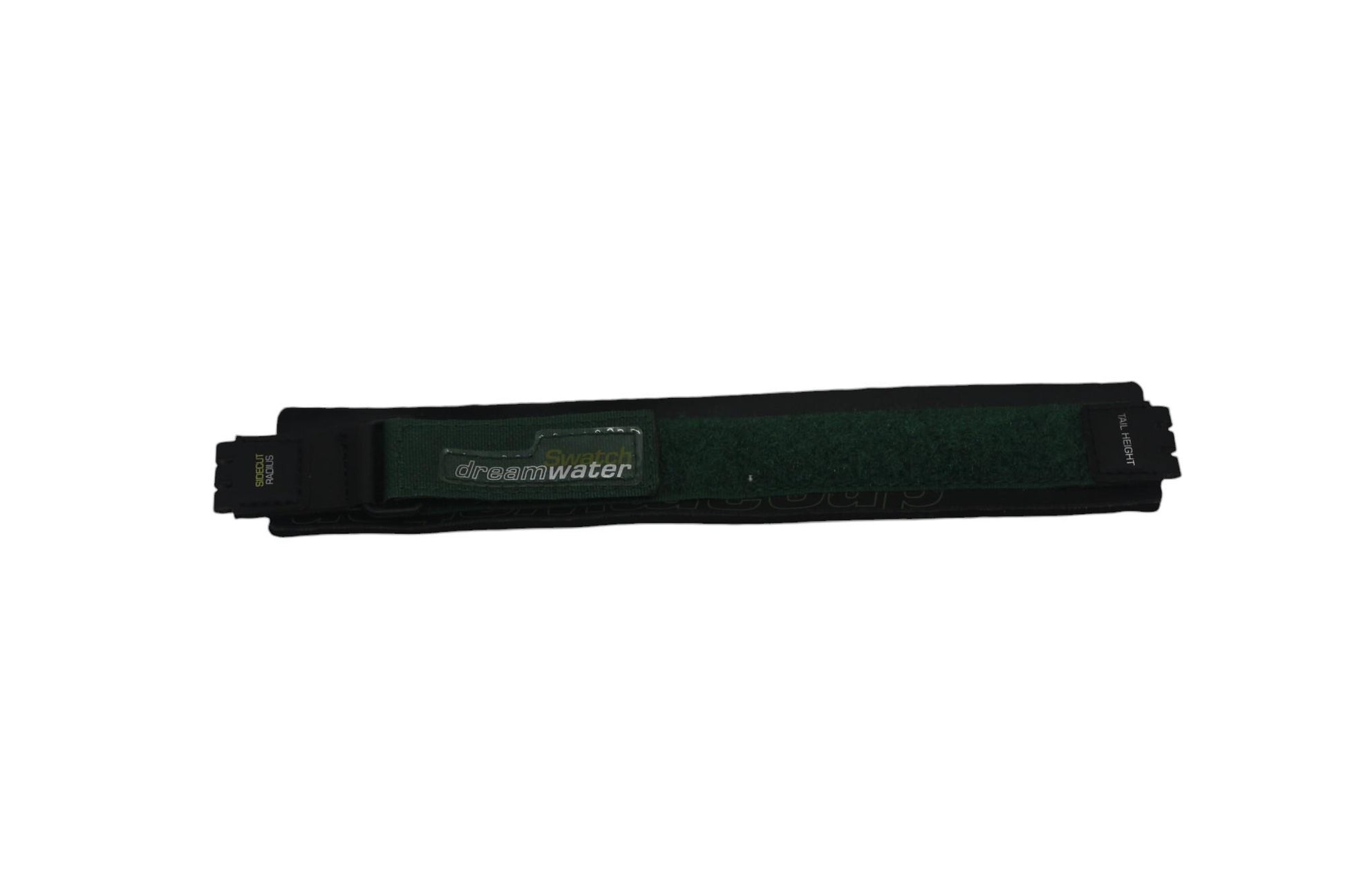 NEW OLD STOCK 17mm Swatch Hook & Loop strap, Green and Black, SDB113
