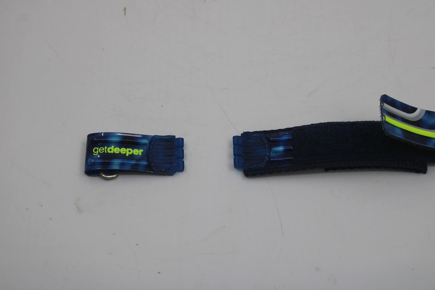 NEW OLD STOCK 17mm Swatch Hook & Loop strap, Blue and Fluo, SDN906