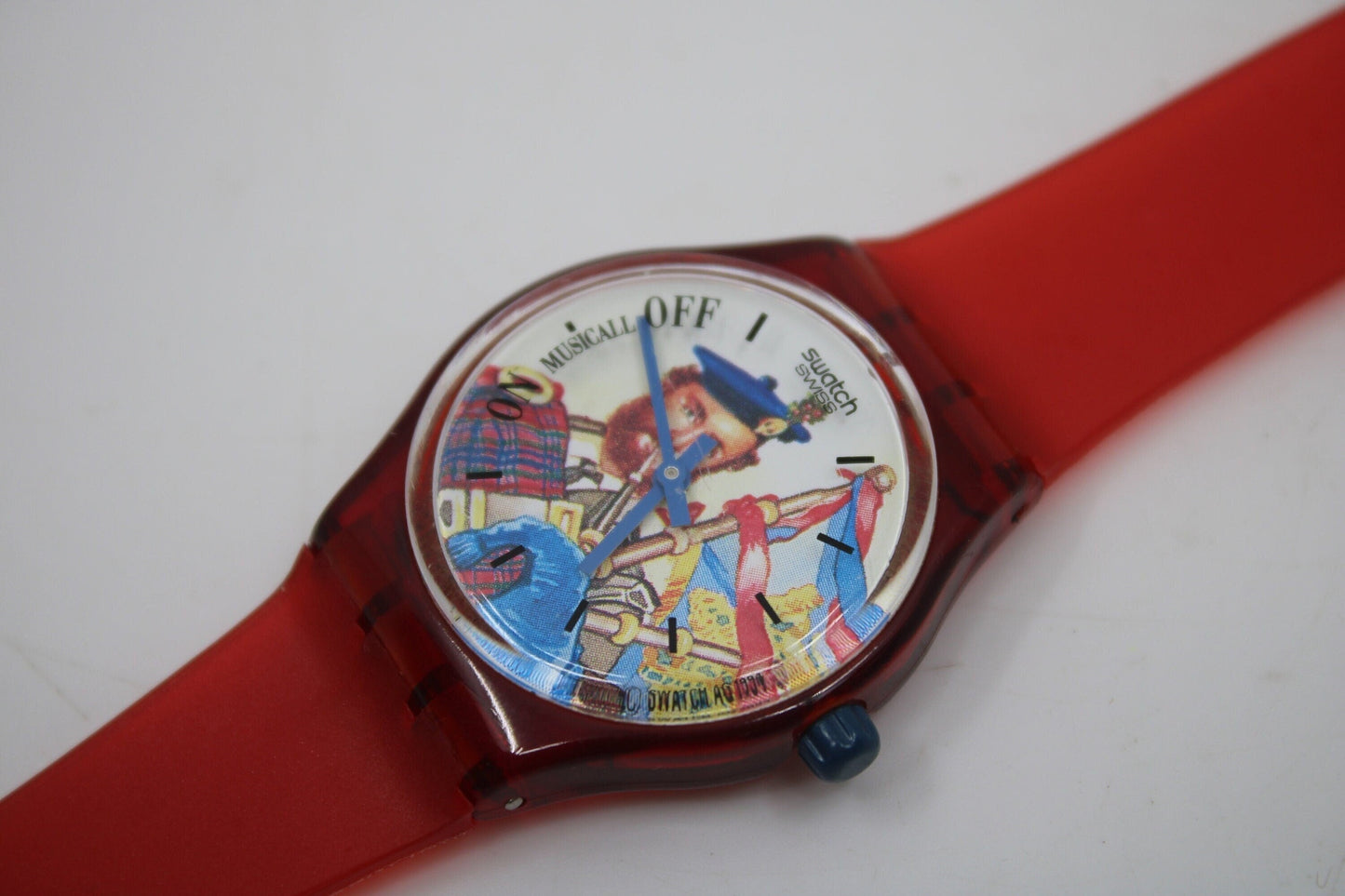 1995 Vintage Musicall Gents Swatch 'Dudelsack' SLR101, in good condition, clock working 100%, non-original strap