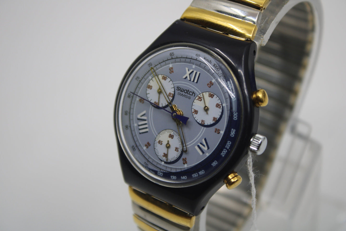 1993, Vintage Gents Chrono Swatch, 'Alabama, SCN105, NO box, Clock 100% Working - Chrono IS Working, New Strap