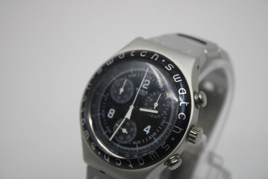 1996 'High Tail' vintage IRONY Chrono Swatch YCS1000, Good, Used Condition, Working 100%