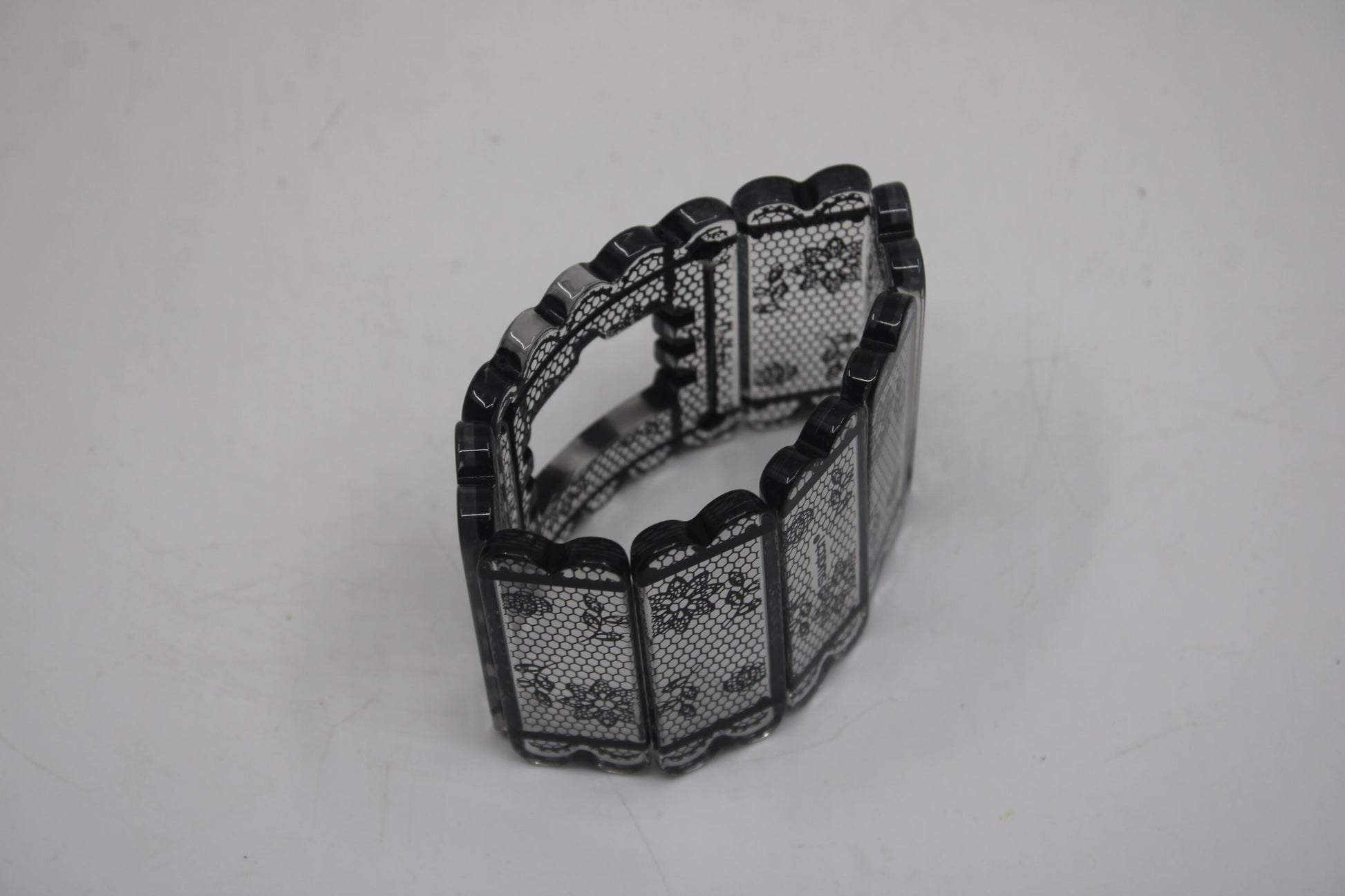 Vintage Square Swatch Strap, 'Night Lace', SUBK153A, NEW OLD STOCK, Never Used