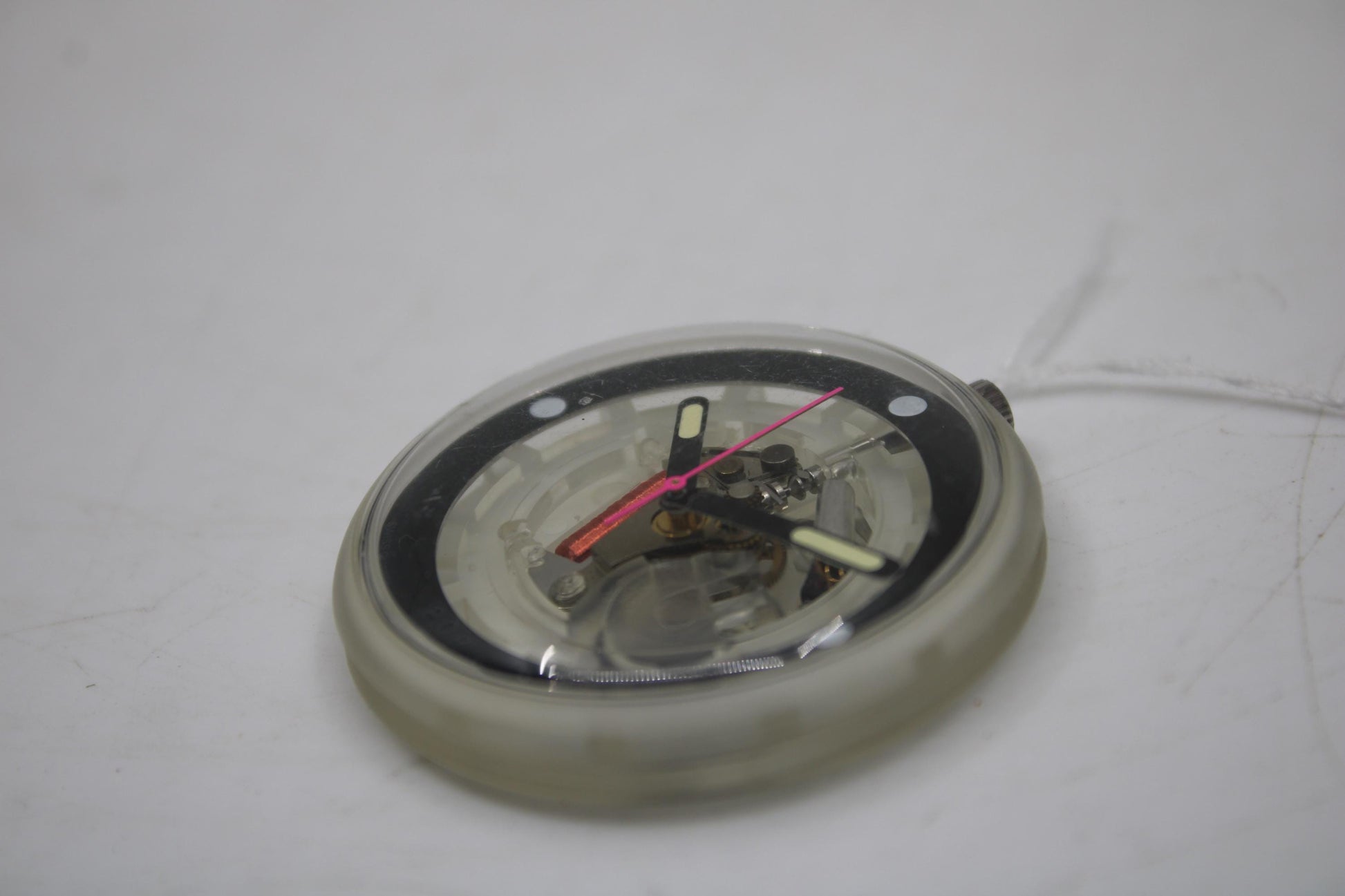 1989, Swatch, PopSwatch, 'White Zebra', PWBK111, NO strap and NO popring, working 100%, BRANDNEW, Never Worn
