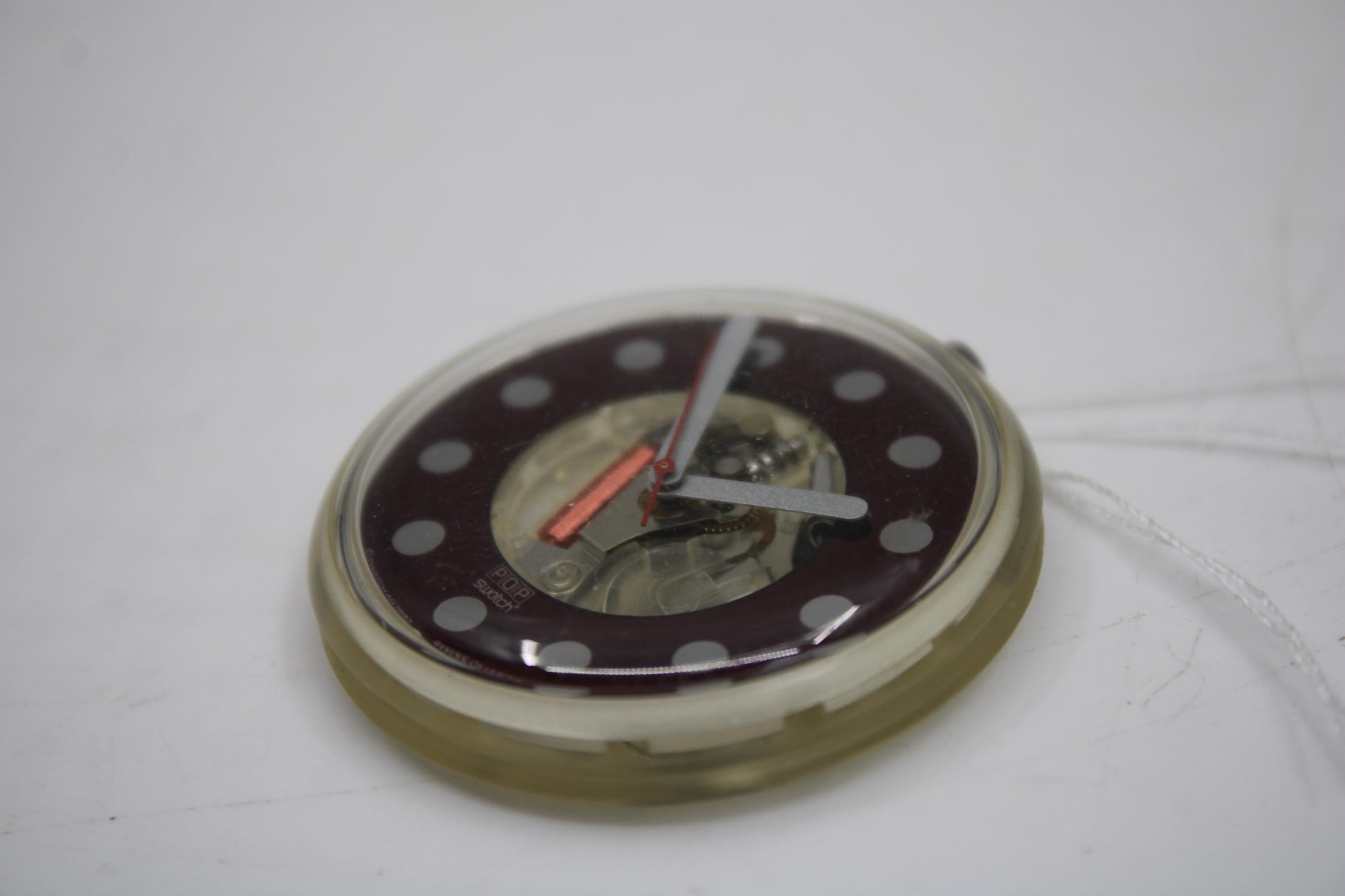 1991, Swatch, PopSwatch, 'Secret Red', PWK142, NO strap and NO popring, working 100%, BRANDNEW, Never Worn