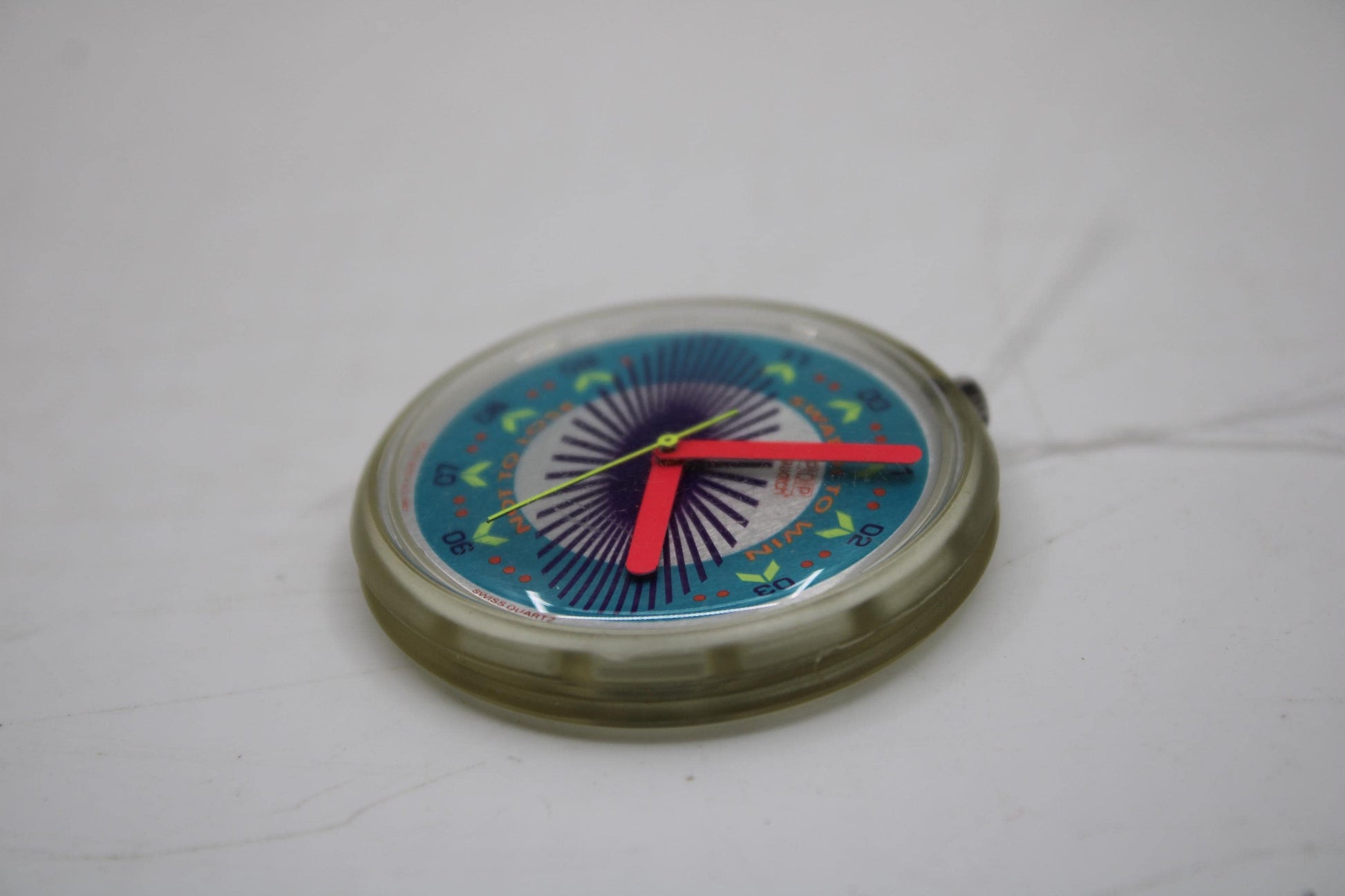 1993, Swatch, PopSwatch, 'Waterskiing', PWK175, NO strap and NO popring, working 100%, BRANDNEW, Never Worn