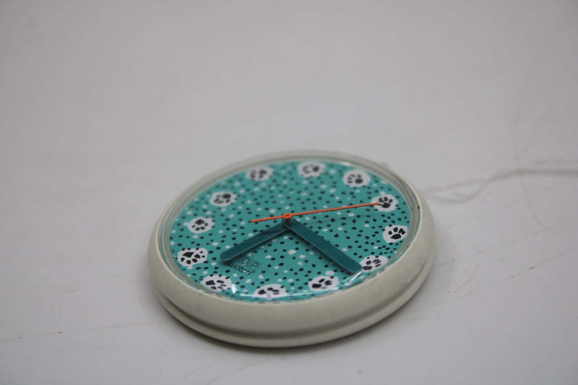 1989, Swatch, PopSwatch, 'Polar Paws', PWBK103, NO strap and NO popring, working 100%, BRANDNEW, Never Worn