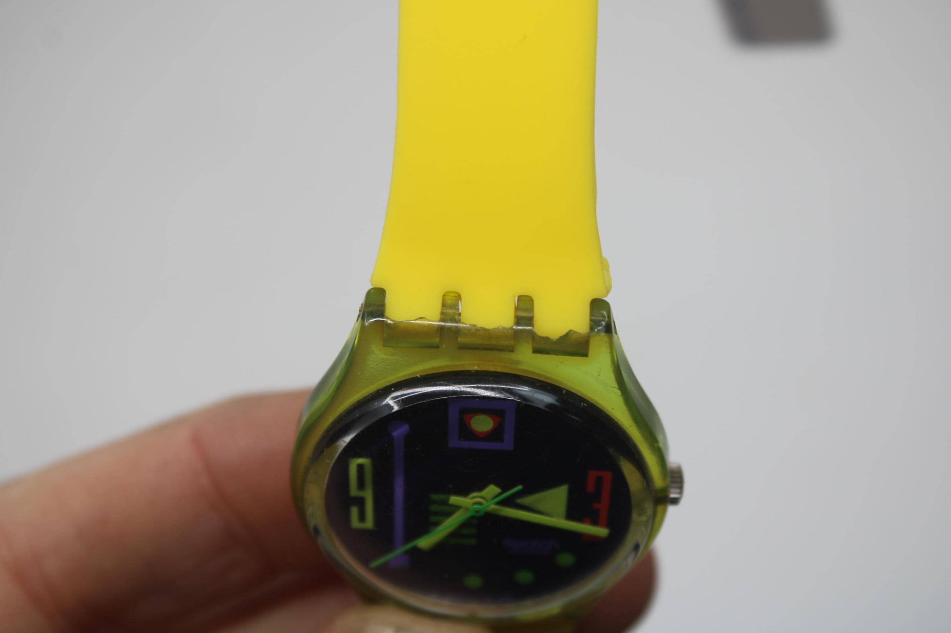 1991, Vintage Gents Swatch 'Stalefish', GG113, no box, rough, usable condition, non-original, new strap