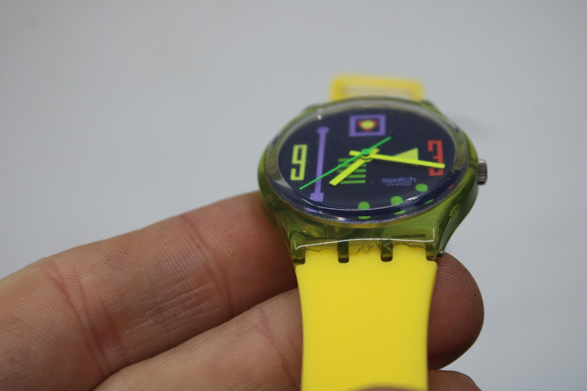 1991, Vintage Gents Swatch 'Stalefish', GG113, no box, rough, usable condition, non-original, new strap