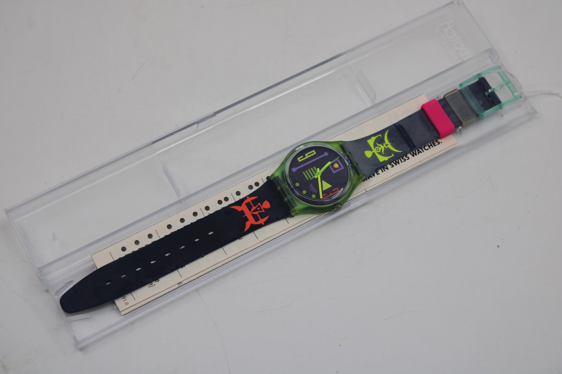 Vintage Gents Swatch 'Stalefish' GG113, new old stock, Unworn, working 100% with the original strap