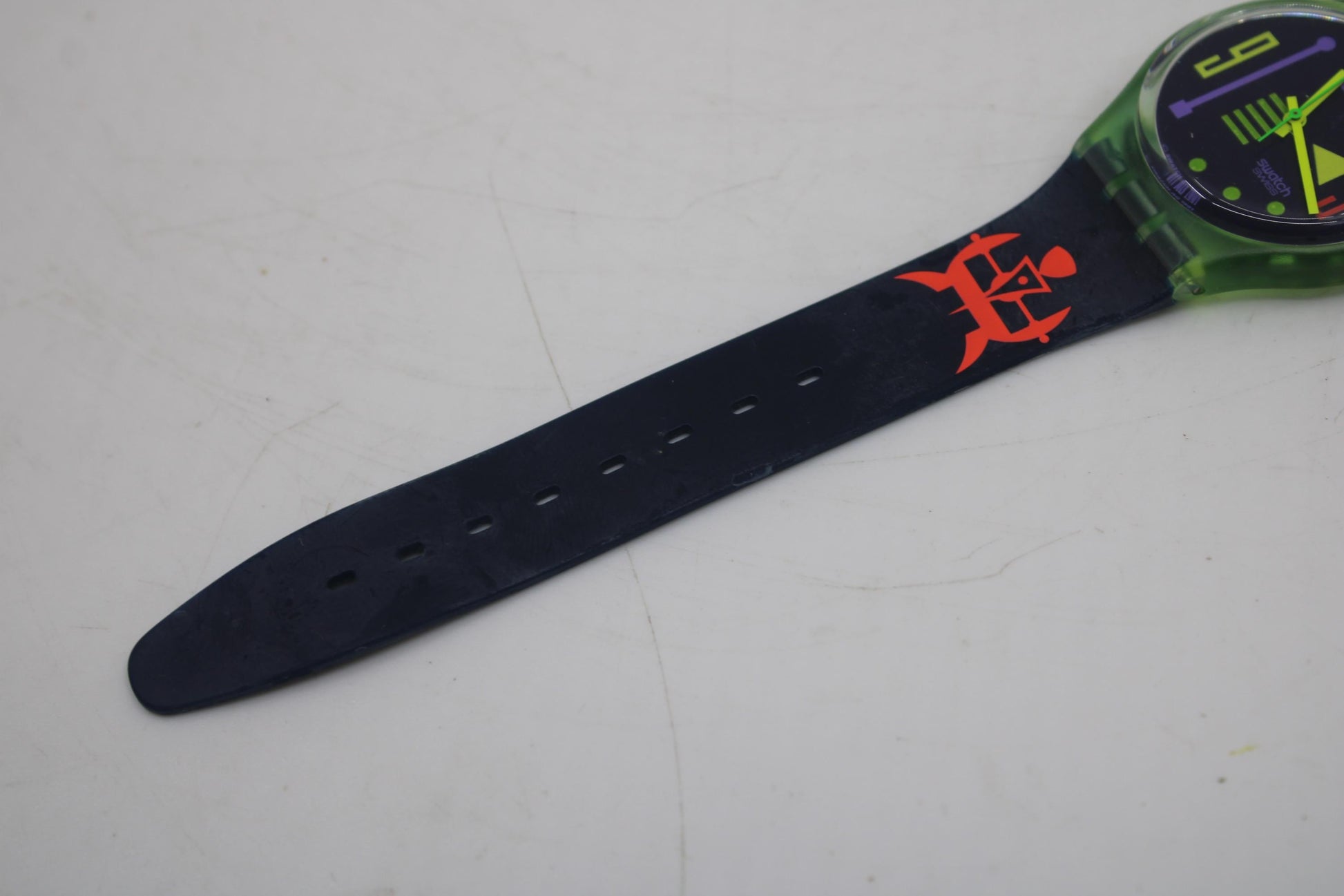 Vintage Gents Swatch 'Stalefish' GG113, new old stock, Unworn, working 100% with the original strap