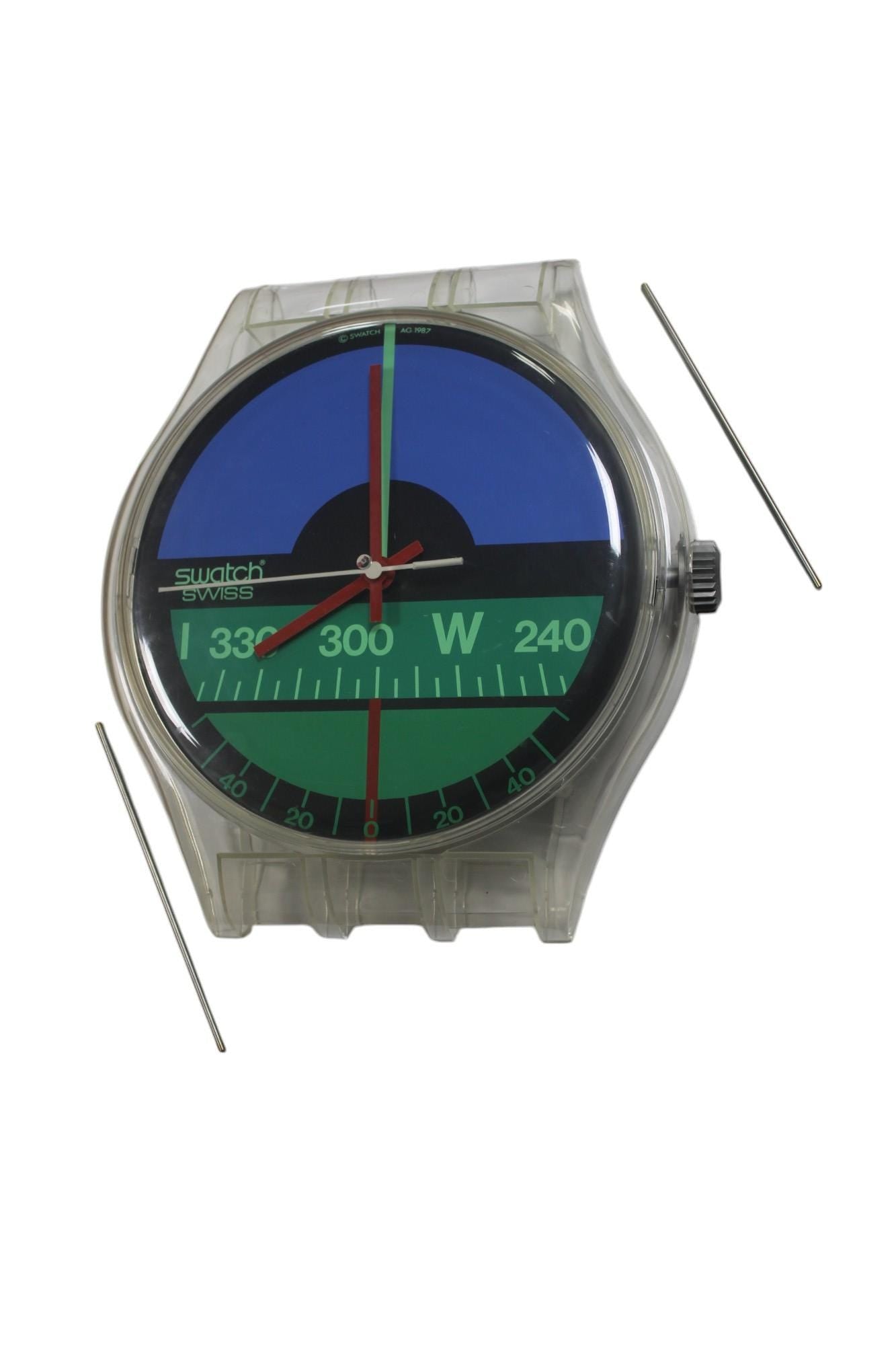 1987 Maxi Swatch, Nautilus, MGK102 unique, very good condition, Super Rare Vintage Wall clock