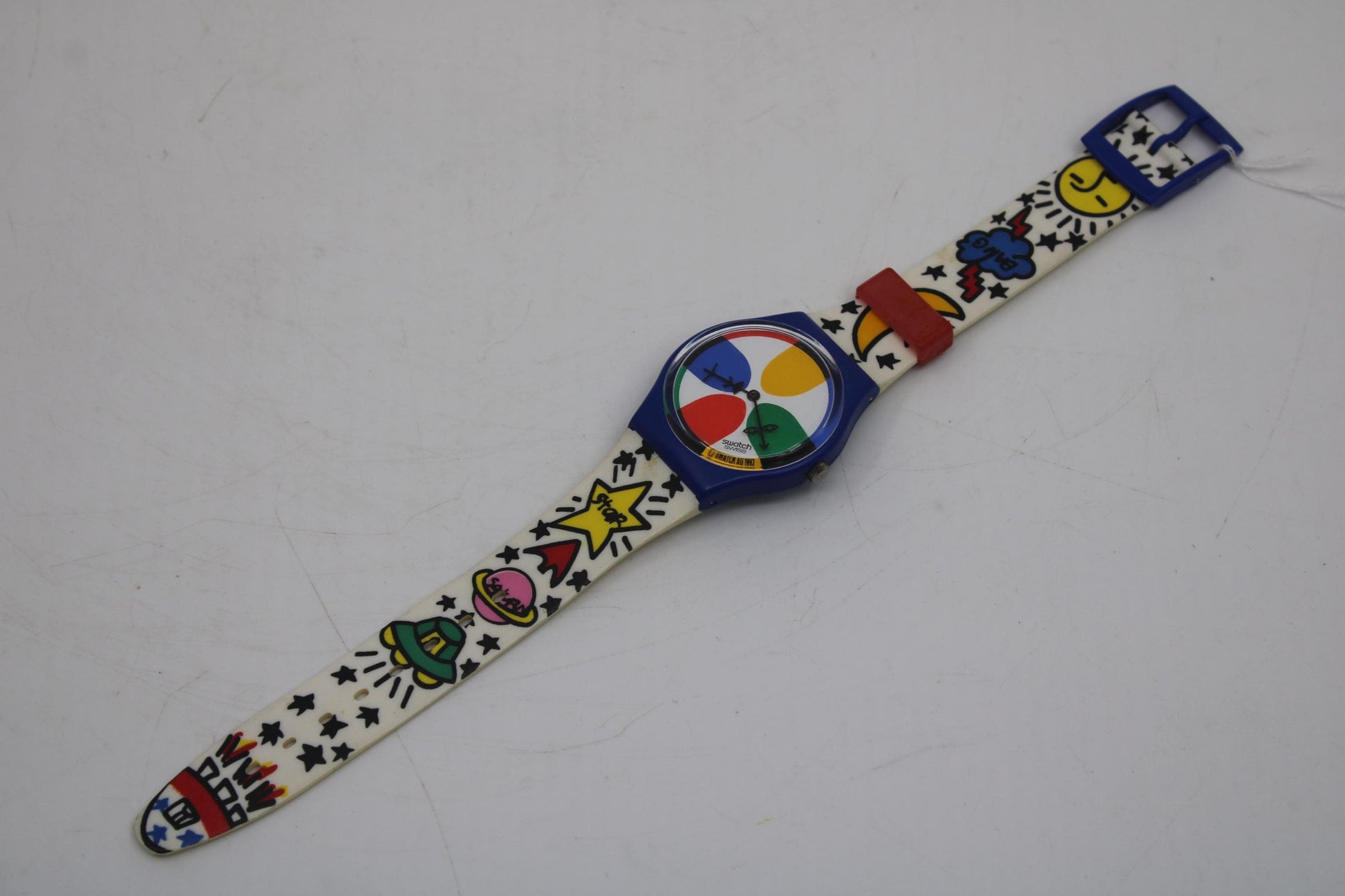 1993 Vintage Gents Swatch 'Space People' GN134, Nice, Used Condition, working 100% with original strap
