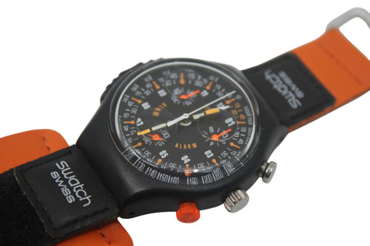 SOB402 Firewall Vintage Alarm Chrono Swatch