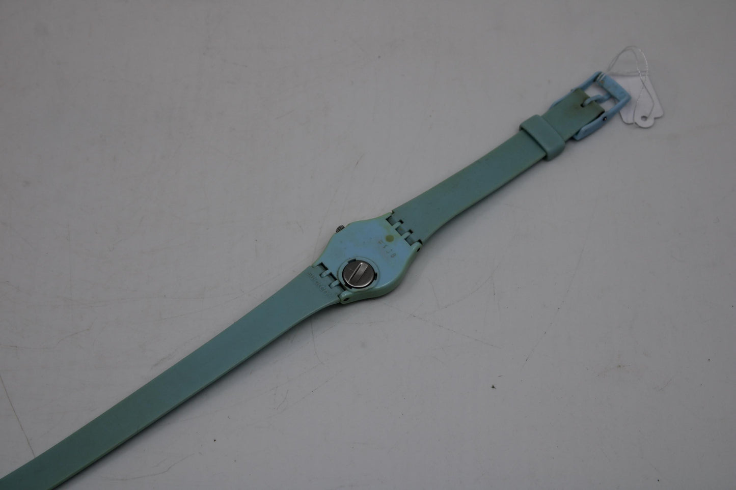 Soft Sky Vintage ladies Swatch, LS111, NO box, working 100%, original strap, CRACKED crystal