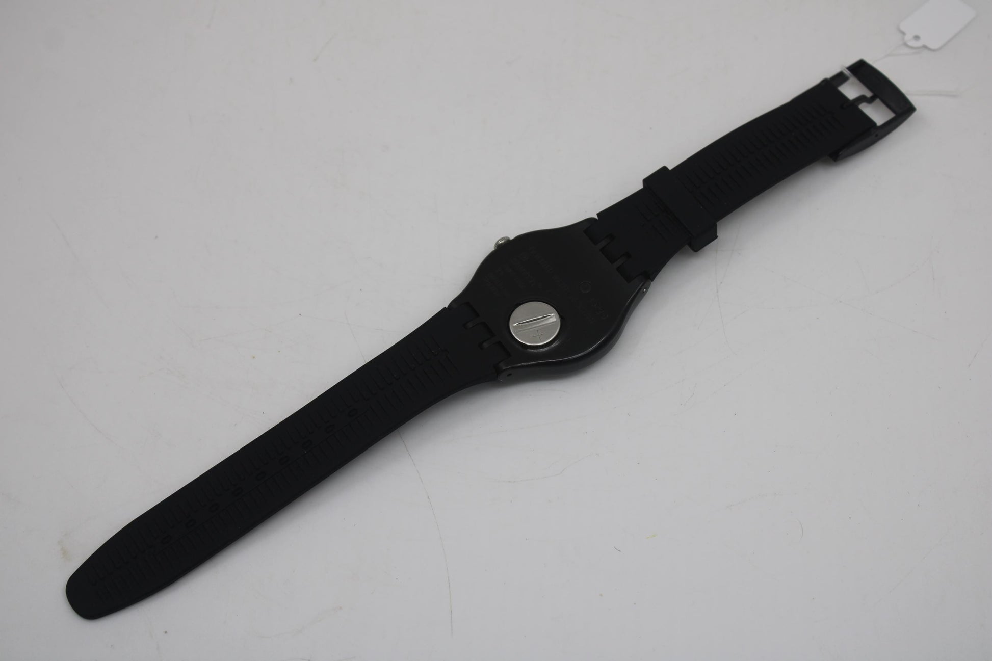 Swatch Watch 41mm New Gent 'Black Rebel' SUOB702, Silicone strap, Working 100% Nice, Used Condition