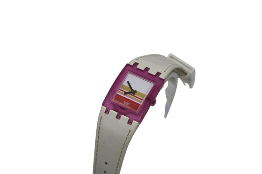 Swatch Square SUBP100 'Pink Miami', vintage Swatch Watch, Original Box, working 100% NEW OLD STOCK, Never Worn