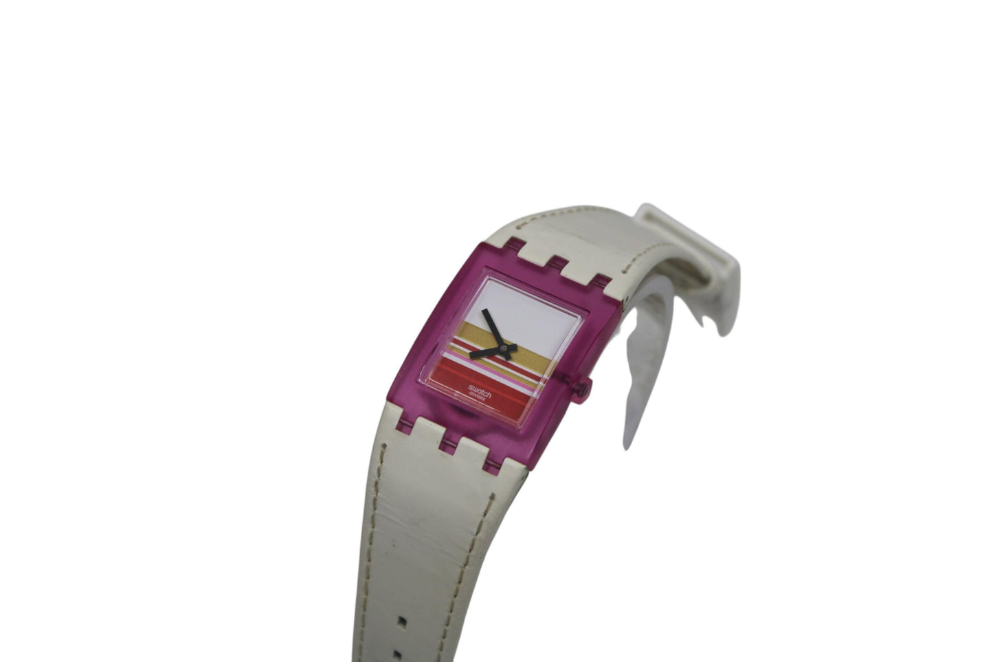 Swatch Square SUBP100 'Pink Miami', vintage Swatch Watch, Original Box, working 100% NEW OLD STOCK, Never Worn