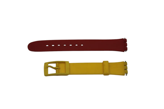 1985 Swatch Ladies 12mm, 'Tri Color Racer', LS102, NON-original Brandnew Strap