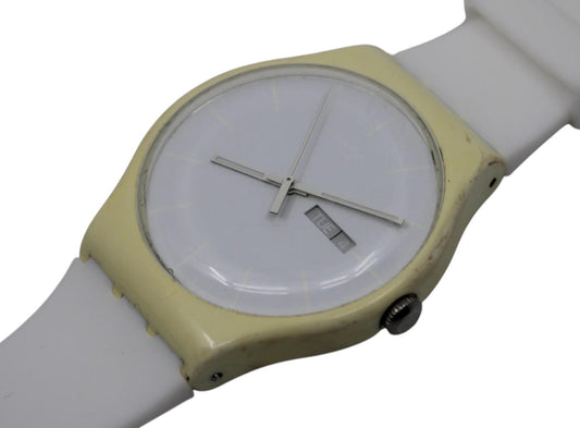 Vintage 41mm New Gents Swatch the White Rebel, model number SUOW701