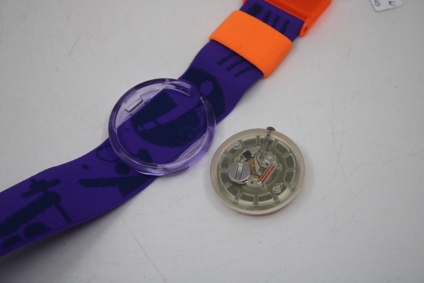 1992, Swatch, PopSwatch, 'Fitness Club', PWK162, With strap and With popring, working 100%, BRANDNEW, Shop Dummy, Read description
