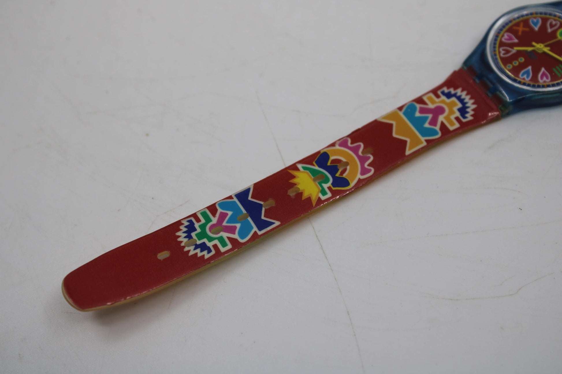 Vintage ladies Swatch, LN119, 'Fancy Glances' NO box, working 100%, Very Nice Used Condition