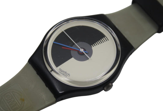 Vintage 1986 34mm Swatch watch called Mezza Luna, model number GB107
