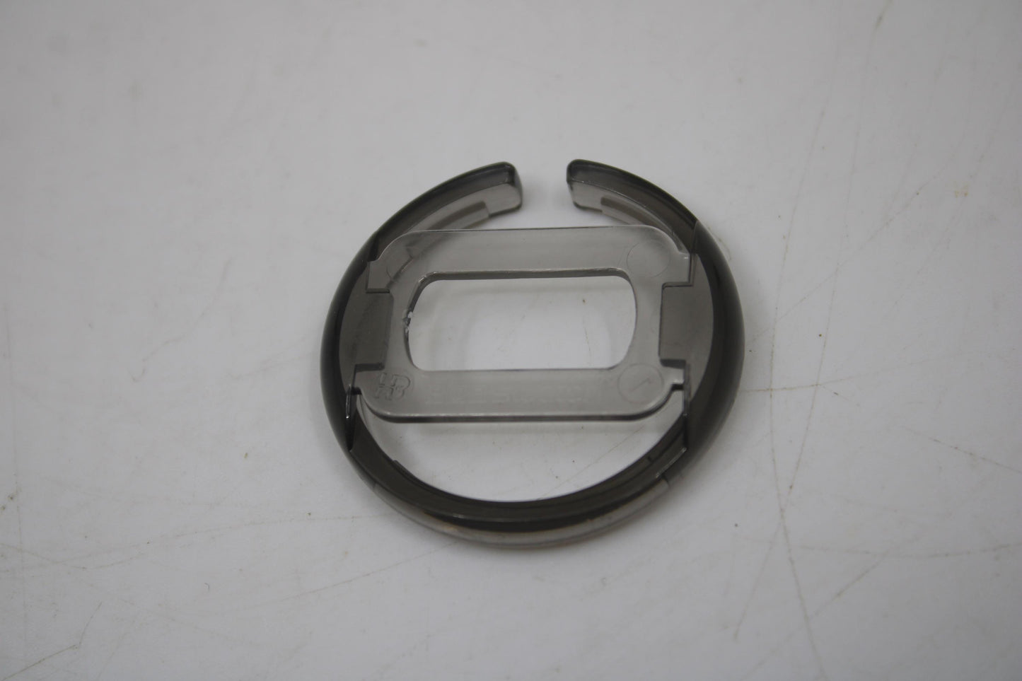 1990s, Vintage Pop Swatch Midi Size Ring, Brand New unused, NEW OLD STOCK, Shiny Clear Black/grey