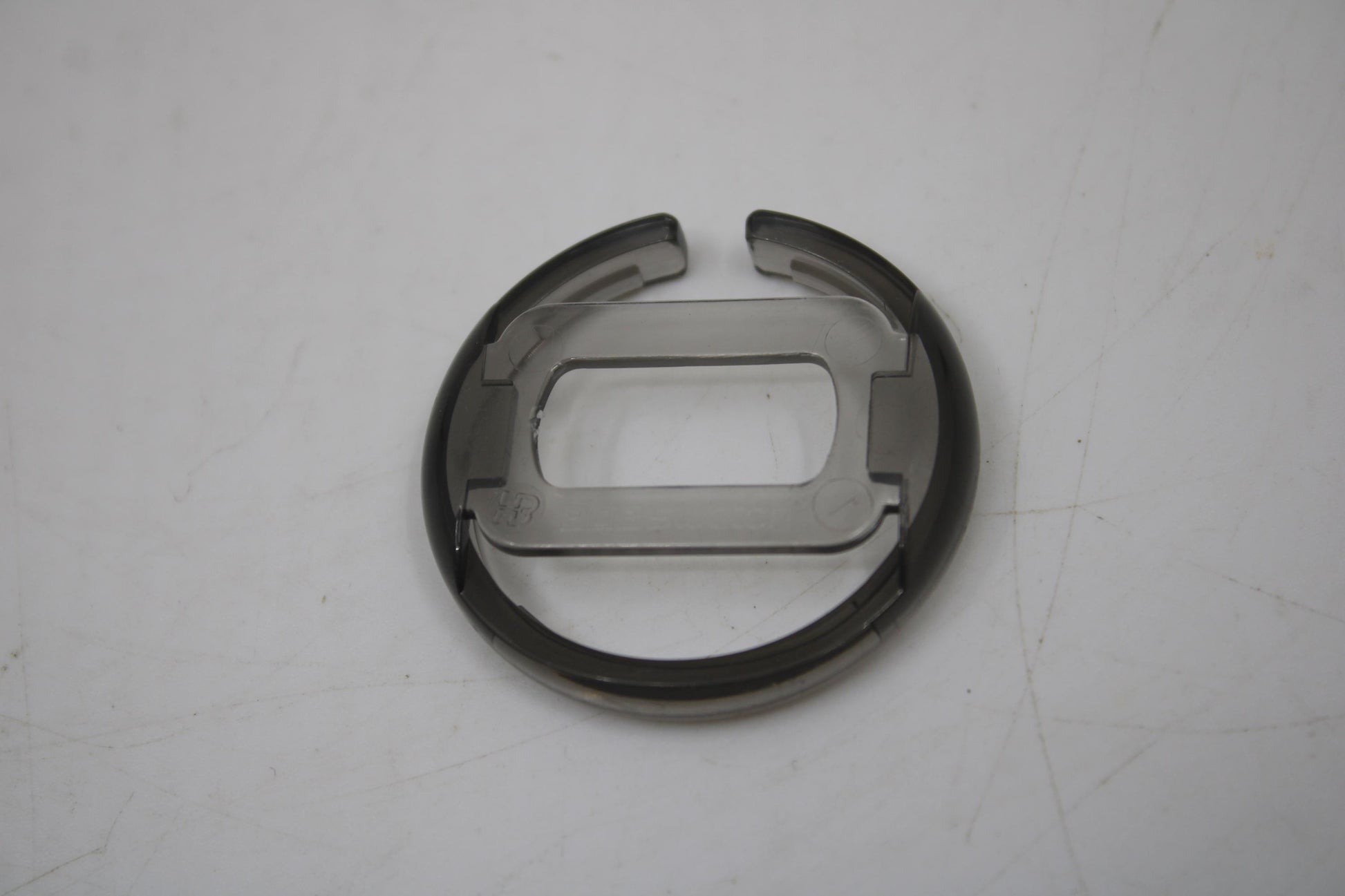 1990s, Vintage Pop Swatch Midi Size Ring, Brand New unused, NEW OLD STOCK, Shiny Clear Black/grey