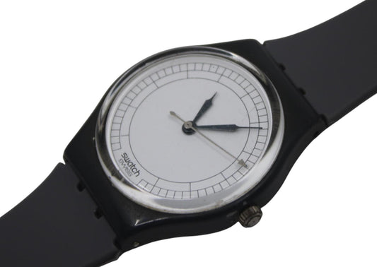 Vintage 1986 Grey Gents 34mm Swatch watch, the Inc., model number GA103