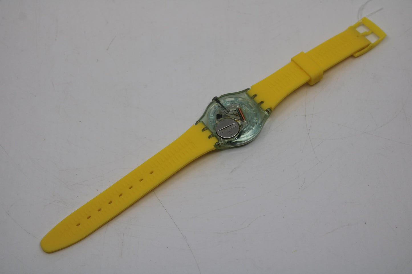 1999, Vintage Gents Swatch, 'Where's the Egg' GG186, NO box, Very Good, Used Condition, working 100% NON-original strap