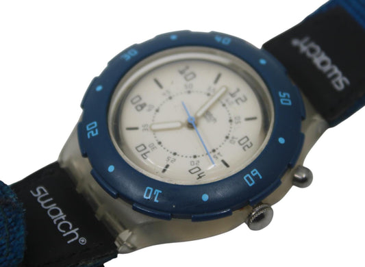 Vintage 1996 Scuba Swatch called the Midnight Bath, model number SDK911