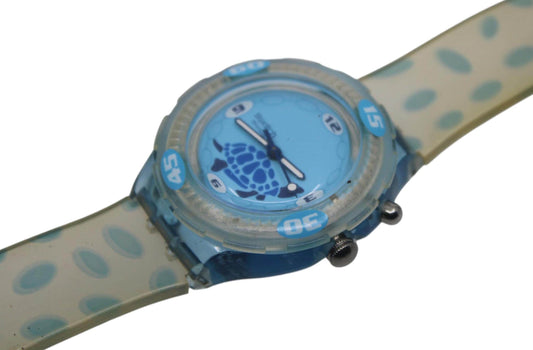 The SDN911, Tartaruga, vintage Scuba 200 Swatch from 2001 with a loomi function
