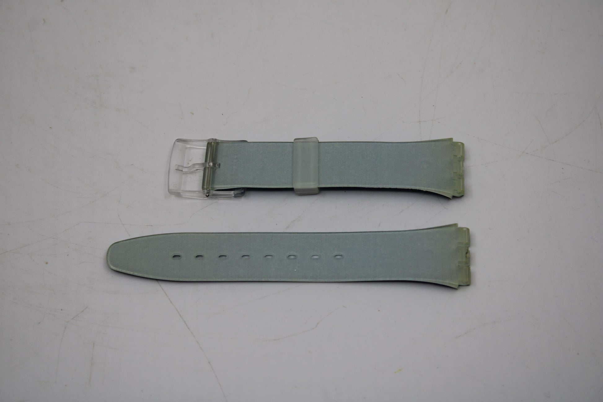 Vintage Swatch Strap, Shiny Dark Blue, 17mm, Gents, New Old Stock, unworn