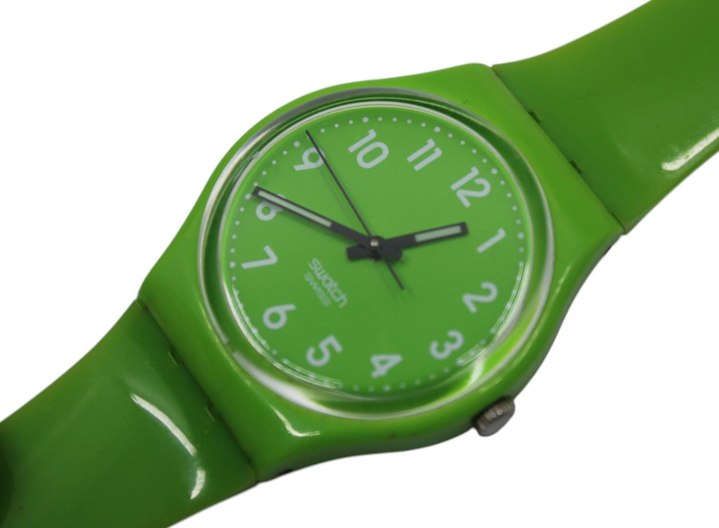 Very nice vintage 34mm Swatch watch, Lemongrass, model number GG204