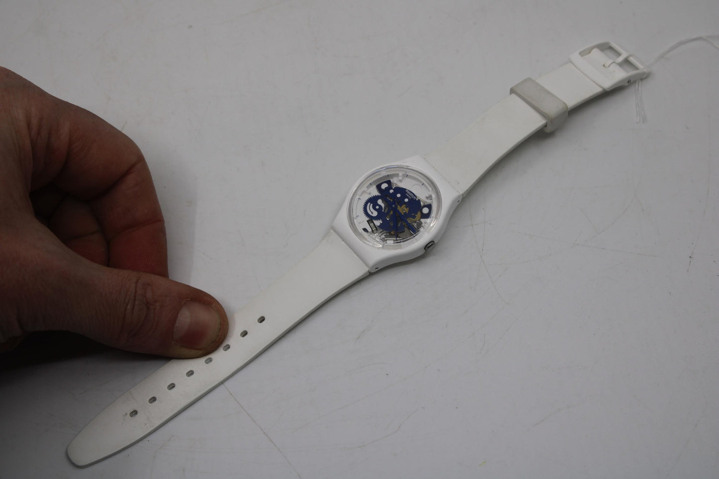 Vintage Gents Swatch 'Time to Blue', NO box, In a Nice, Used Condition, working 100%, Original Strap