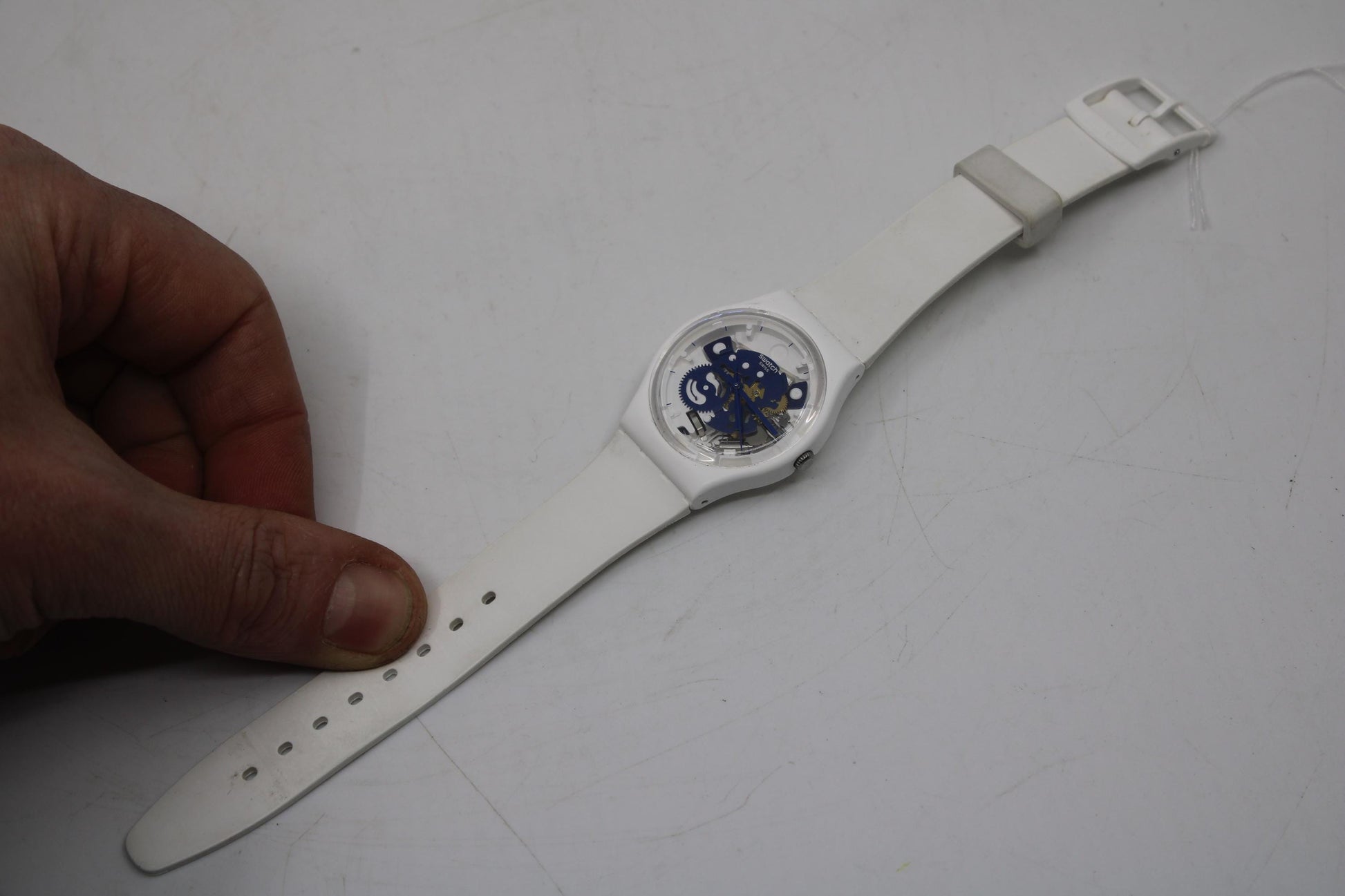 Vintage Gents Swatch 'Time to Blue', NO box, In a Nice, Used Condition, working 100%, Original Strap