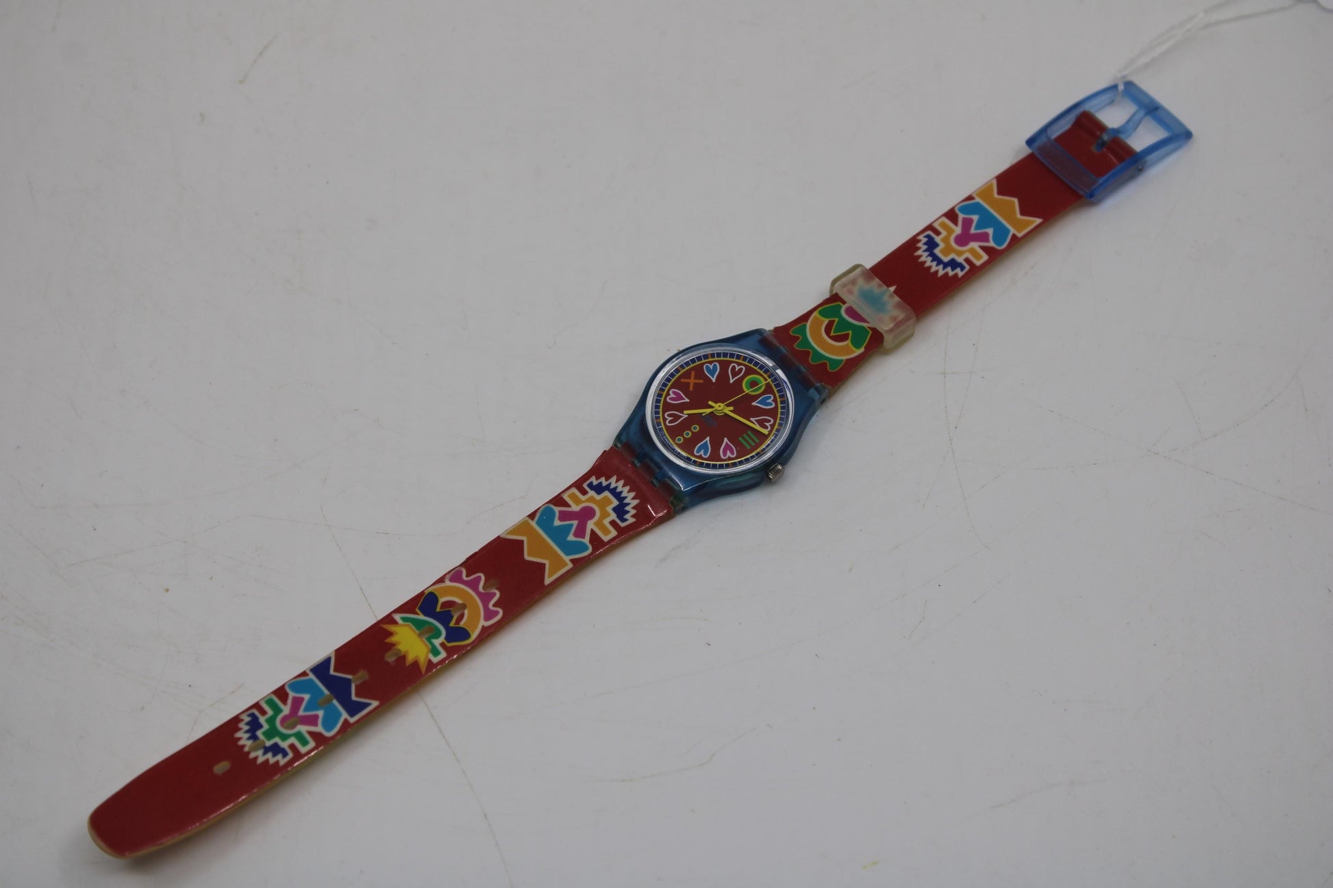 Vintage ladies Swatch, LN119, 'Fancy Glances' NO box, working 100%, Very Nice Used Condition