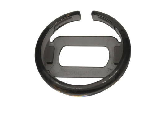 1990s, Vintage Pop Swatch Midi Size Ring, Brand New unused, NEW OLD STOCK, Shiny Clear Black/grey