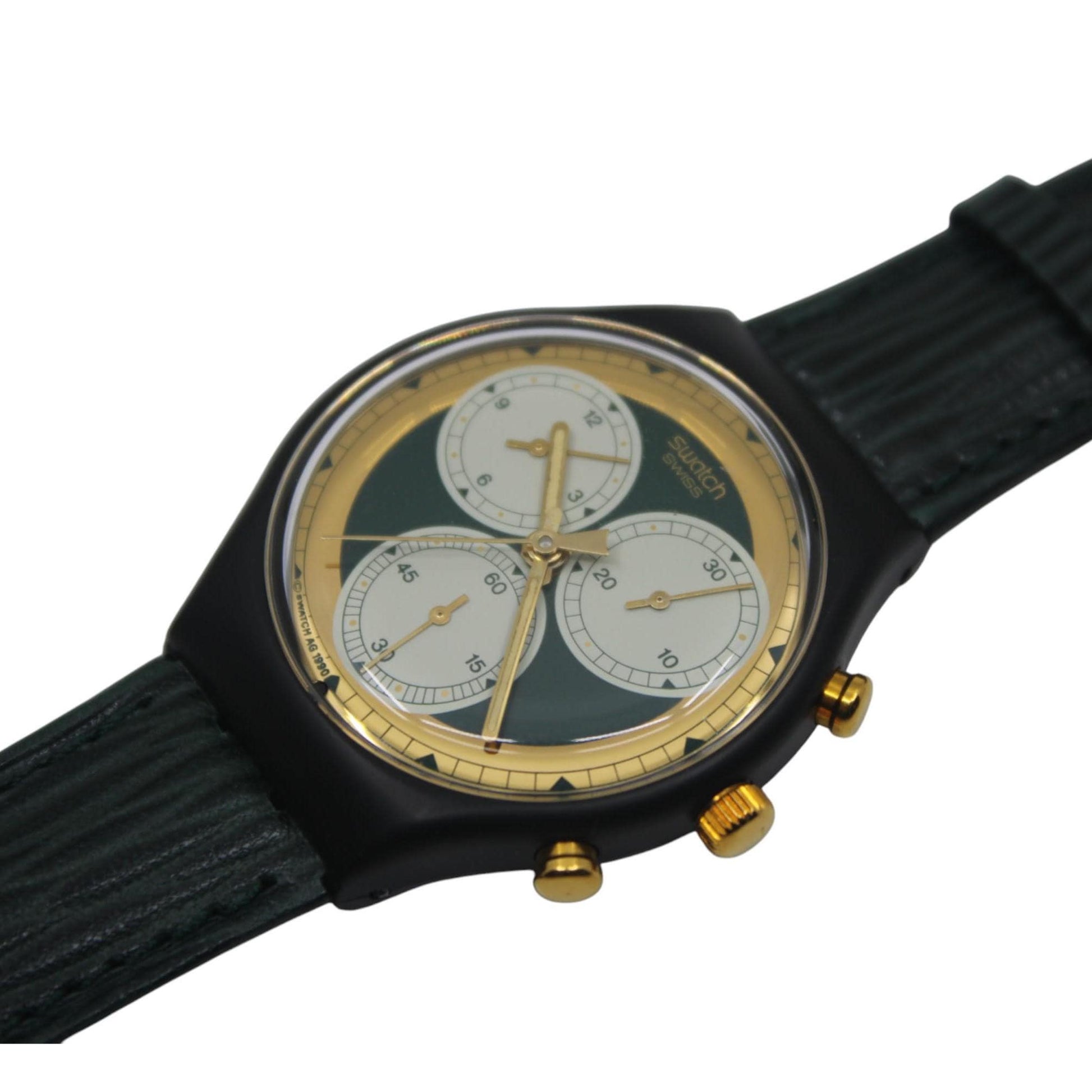 1991 'Rollerball' vintage Gents Chrono Swatch SCB107, UNUSED Condition, clock working 100%