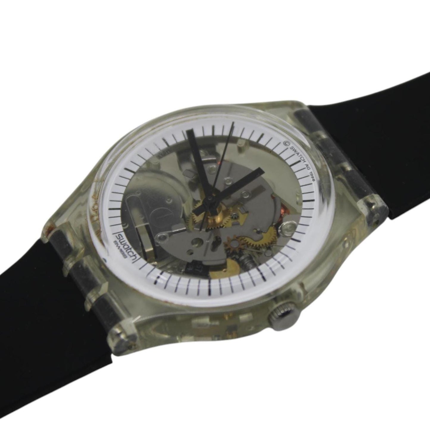 1998, Swatch, Gents, 'Daimler-Chrysler', GZ157, GOOD, Nice, Used Condition, 100% working, Non-ORIGINAL Strap