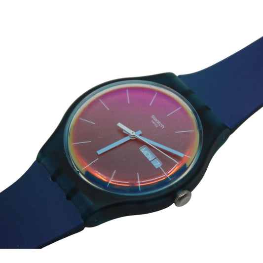 Vintage New Gents Swatch 'Fade to Teal' SO29N708, Near Mint, working 100% with the original strap