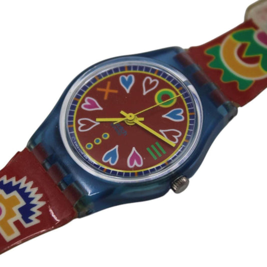 Vintages 25mm Ladies Swatch called the Fancy Glances, model number LN119